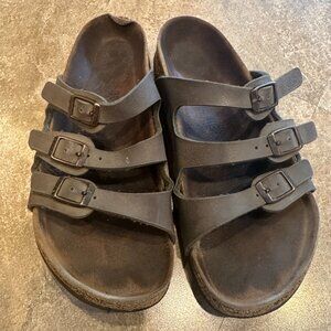 Birkenstock Women's Florida 3 Strap Sandals - Size 8 - USED - Tannish